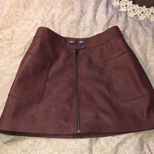 Free People faux leather mini skirt